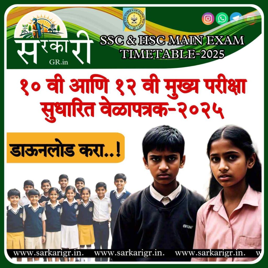 SSC & HSC Exam Timetable-2025