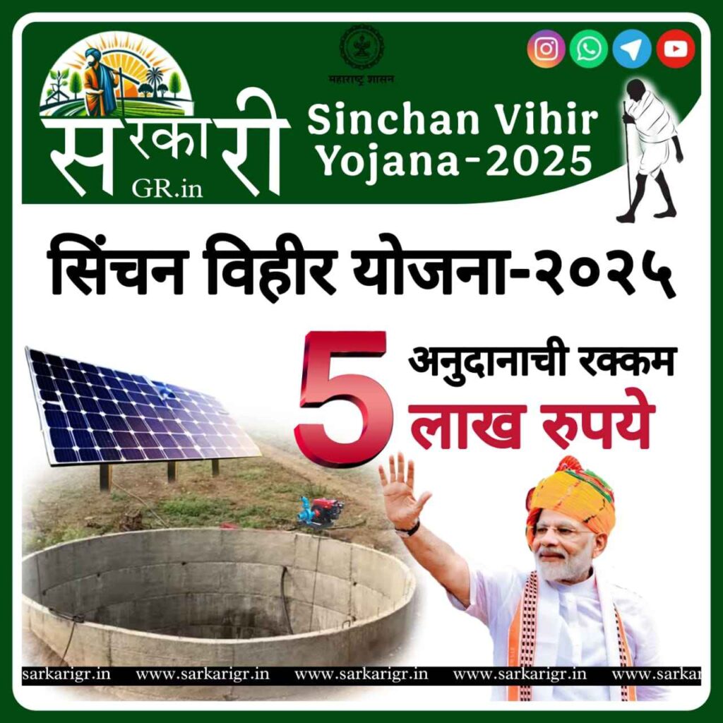 Sinchan Vihir Yojana-2025/Maha EGS App/सिंचन विहीर योजना